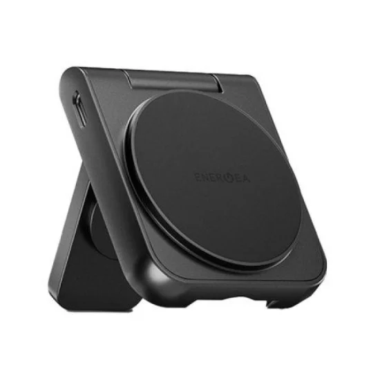 Energea MagDuo 2 IN 1 Foldable Magsafe Fast Wireless Charger - Gunmetal